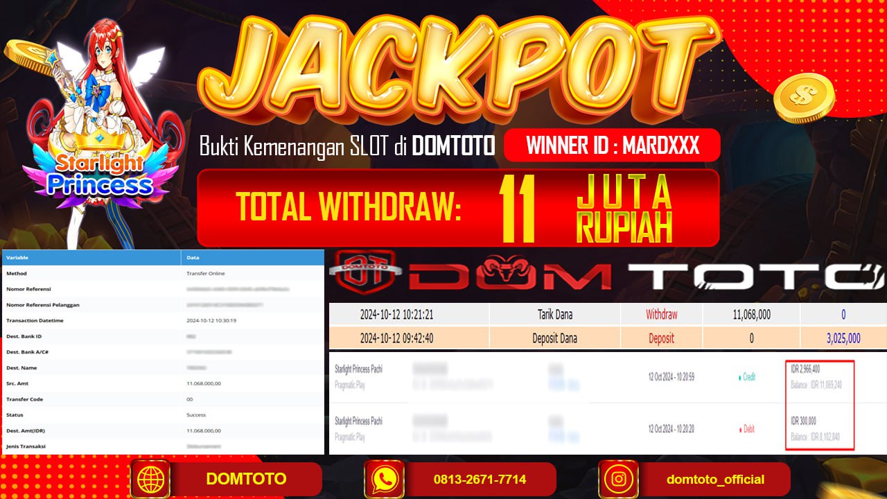JACKPOT SLOT STARLIGHT PRINCES PACHI 12 OKTOBER 2024